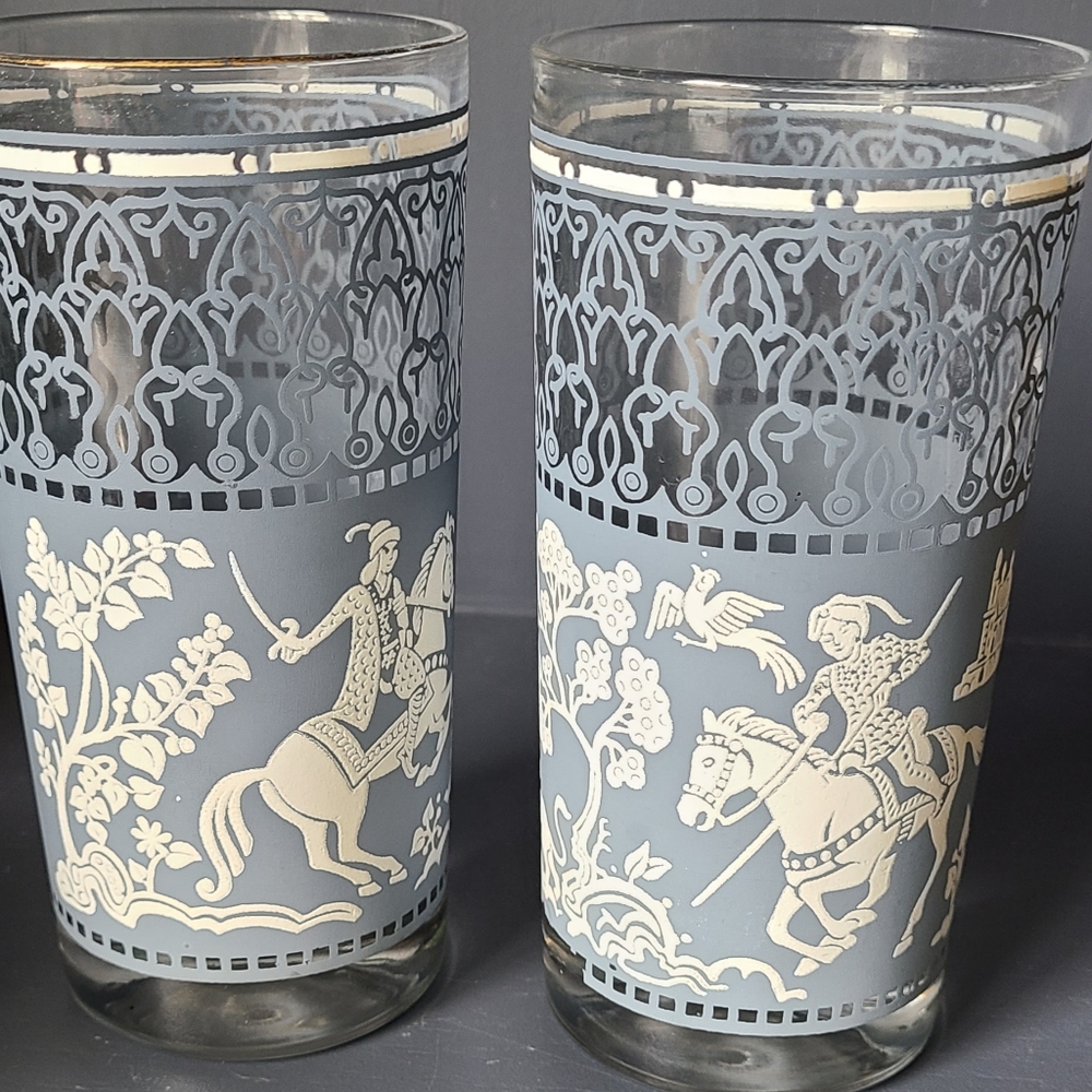 Vintage Wedgewood Blue High Ball Glasses